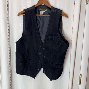 Vintage Don't Stop Classics Black Men's Suede Vest
